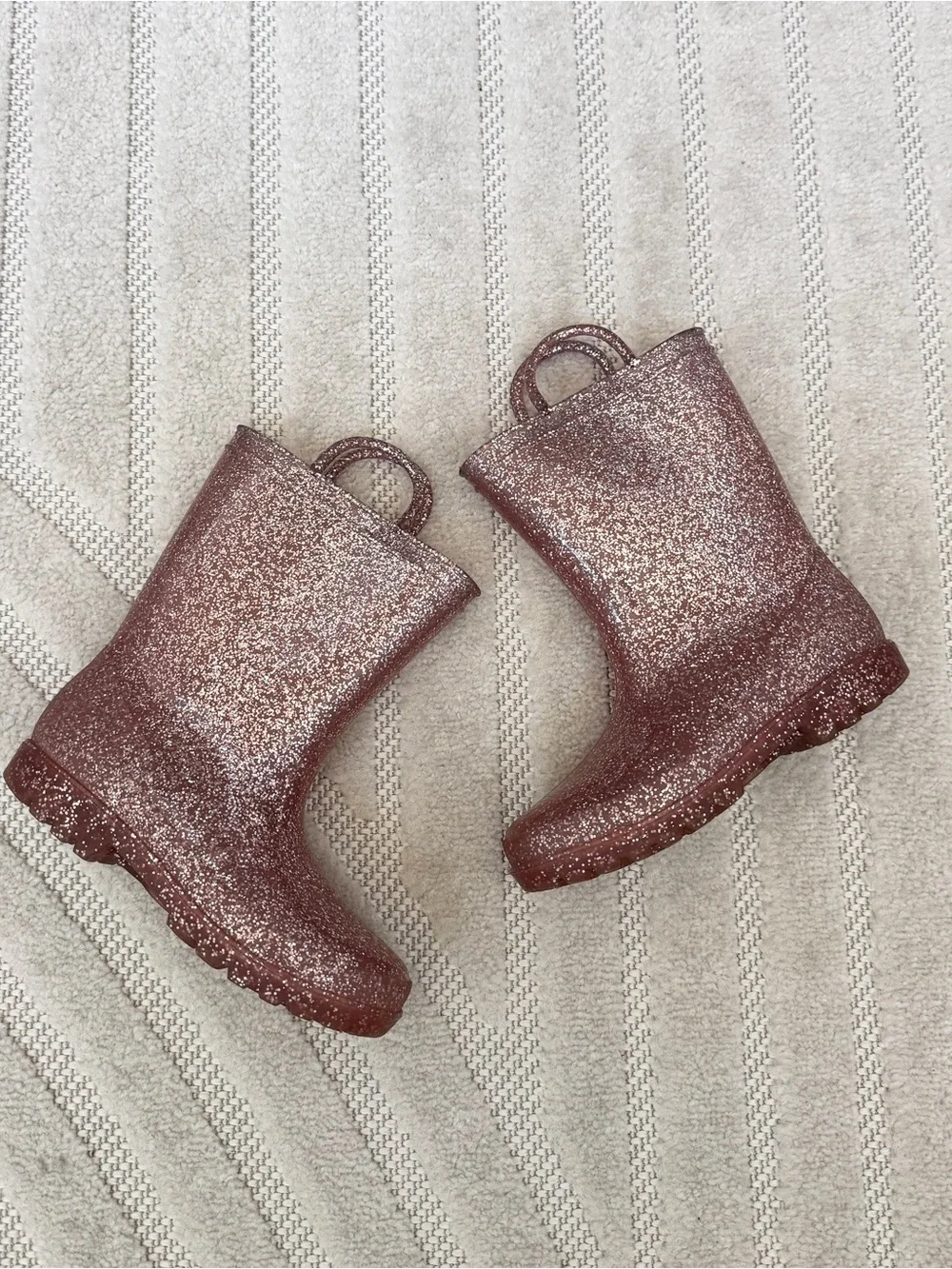 Josmo Pink Glitter Kids Rain Boots